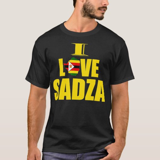 Simbabwes Food I Liebe Sadza Zimbabwe Map Flag T-Shirt (Vorderseite)