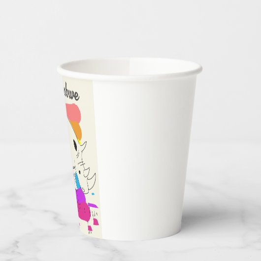 Simbabwes Retrologo Pappbecher (Links)