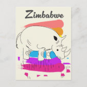 Simbabwes Retrologo Postkarte (Vorderseite)