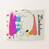 Simbabwes Retrologo Puzzle (Horizontal)