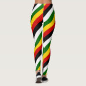 Simbabwische Farben für die Flagge Leggings (Rückseite)