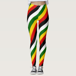 Simbabwische Farben für die Flagge Leggings