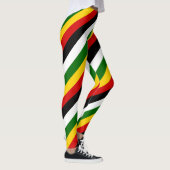 Simbabwische Farben für die Flagge Leggings (Rechts)