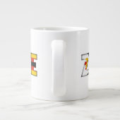 Simbabwische Flag Farben Typografie Muster Herz Jumbo-Tasse (Rückseite)