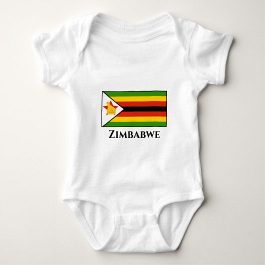 Simbabwische Flagge Baby Strampler (Vorderseite)
