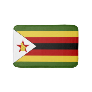 Simbabwische Flagge Badematte