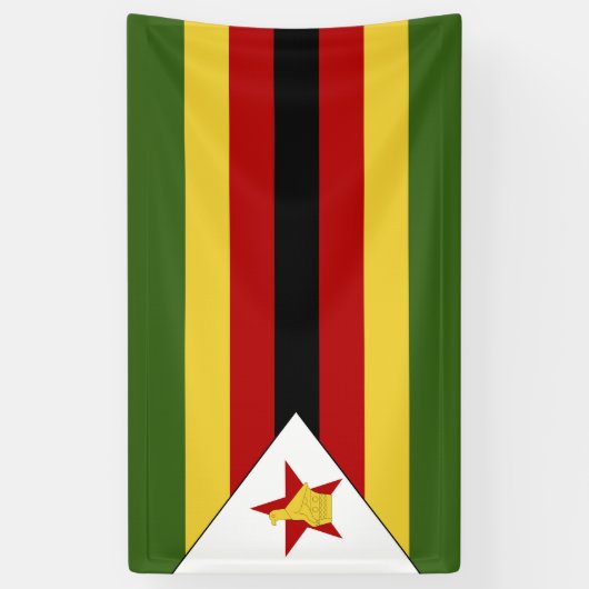 Simbabwische Flagge Banner (Vertikal)