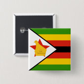 Simbabwische Flagge Button (Vorne & Hinten)