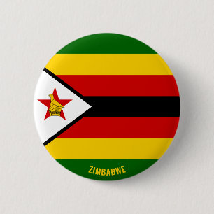 Simbabwische Flagge Charming Patriotic Button