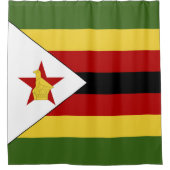 Simbabwische Flagge Duschvorhang (Vorderseite)