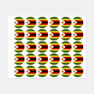 Simbabwische Flagge Etiketten