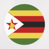 Simbabwische Flagge Etiketten (Design 2)