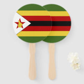 Simbabwische Flagge Fächer (Vorne und Hinten)