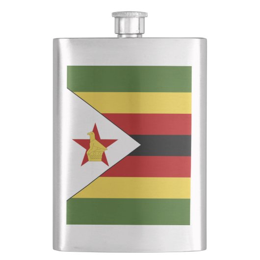 Simbabwische Flagge Flachmann (Vorderseite)