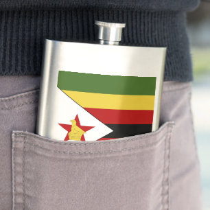 Simbabwische Flagge Flachmann