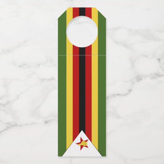 Simbabwische Flagge Flaschenanhänger (Vorderseite)