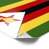 Simbabwische Flagge Fotodruck (Ecke)