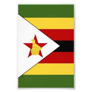 Simbabwische Flagge Fotodruck