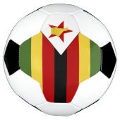 Simbabwische Flagge Fußball (Gedreht)