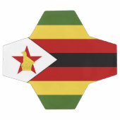 Simbabwische Flagge Fußball (Flach)