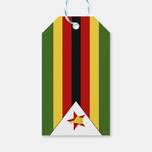Simbabwische Flagge Geschenkanhänger (Rückseite)
