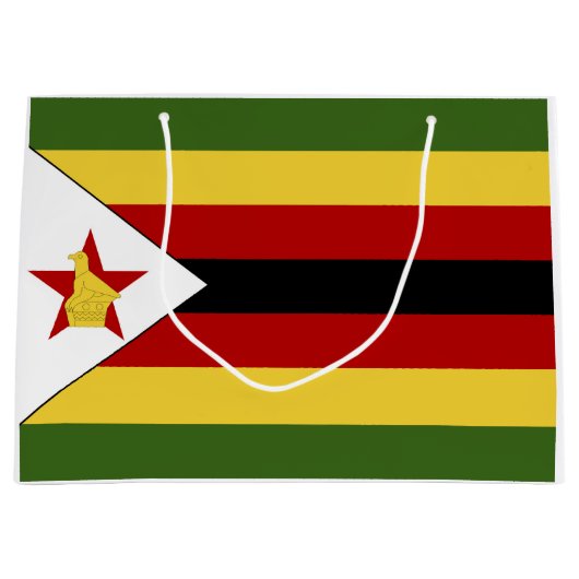 Simbabwische Flagge Große Geschenktüte (Vorderseite)