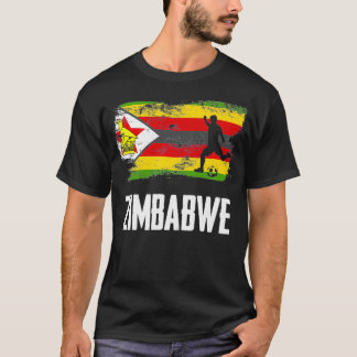 Simbabwische Flagge Jersey Zimbabwe Fußballmannsch T-Shirt