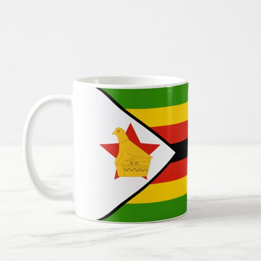 Simbabwische Flagge Kaffeetasse (Links)