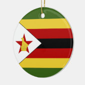 Simbabwische Flagge Keramik Ornament (Links)