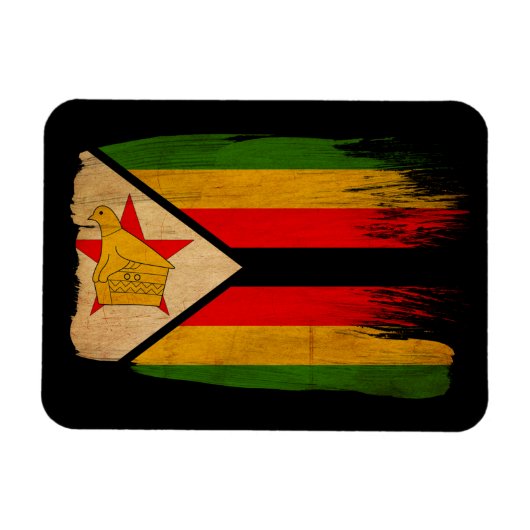 Simbabwische Flagge Magnet (Horizontal)