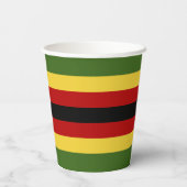 Simbabwische Flagge Pappbecher (Rückseite)