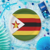 Simbabwische Flagge Pappteller (Party)