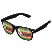 Simbabwische Flagge Partybrille (Schrägansicht)