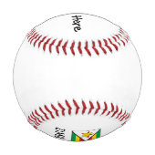 Simbabwische Flagge Personalisiert Baseball (Rückseite)