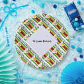 Simbabwische Flagge - Personalisiert getrimmt Pappteller (Party)