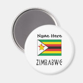 Simbabwische Flagge Personalisiert Magnet (Vorderseite/Rückseite)