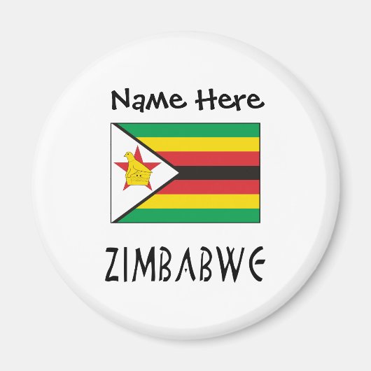 Simbabwische Flagge Personalisiert Magnet (Vorne)