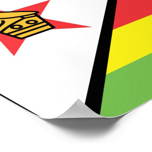 Simbabwische Flagge Poster (Ecke)