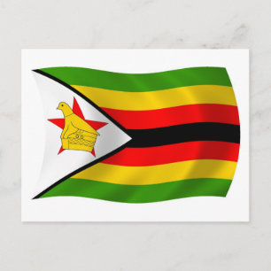 Simbabwische Flagge Postkarte