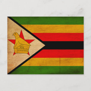 Simbabwische Flagge Postkarte