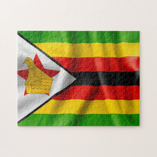 Simbabwische Flagge Puzzle (Horizontal)