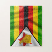 Simbabwische Flagge Puzzle (Vertikal)