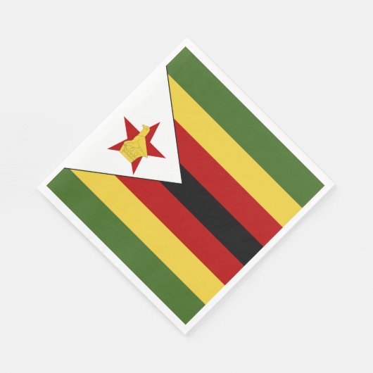 Simbabwische Flagge Serviette (Ecke)