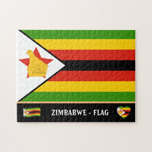 Simbabwische Flagge / Simbabwe Puzzle (Horizontal)