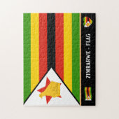 Simbabwische Flagge / Simbabwe Puzzle (Vertikal)