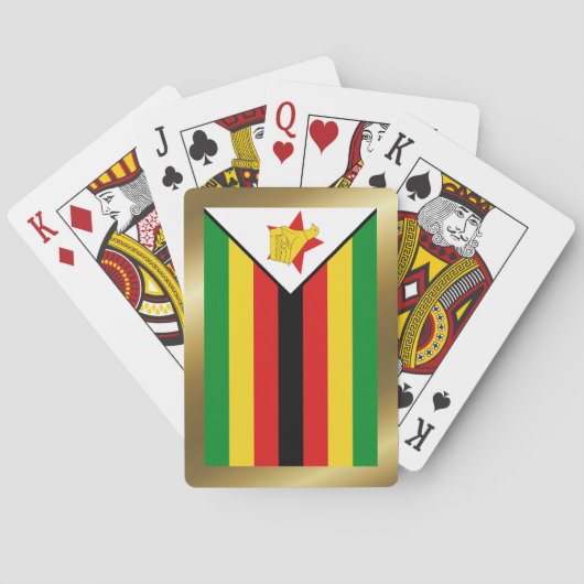 Simbabwische Flagge Spielkarten (Rückseite)
