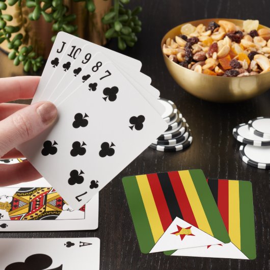 Simbabwische Flagge Spielkarten (In Situ)