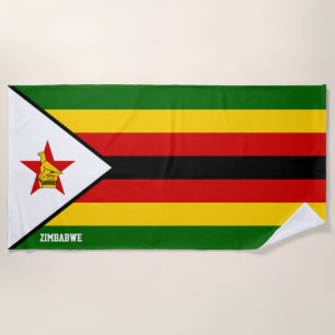 Simbabwische Flagge Splendid Patriotic Strandtuch