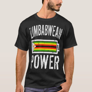 Simbabwische Flagge T - Shirt Simbabwischer Power