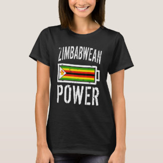 Simbabwische Flagge T - Shirt Simbabwischer Power